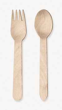 Disposable spoon and fork mockup, editable eco product psd