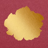 Gold flower silhouette psd