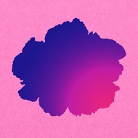 Silhouette gradient flower psd