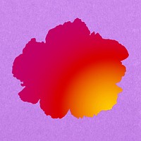 Silhouette gradient flower psd