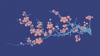 Vintage cherry blossom psd