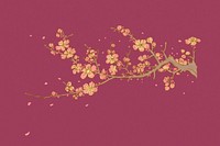 Vintage cherry blossom psd