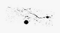 Spilled ink collage element psd