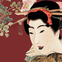 Vintage Japanese geisha background