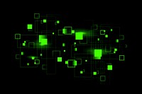 Green tech square abstract background