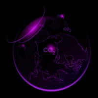 Purple neon planet, environment issue