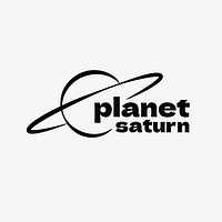 Planet logo template,  editable design vector