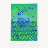 Bubble wrap, abstract green poster