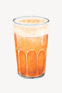 Chai tea drink, realistic beverage illustration psd