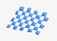 Blue checkered pattern paper, realistic illustration vector