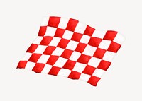 Red checkered pattern paper, realistic illustration psd