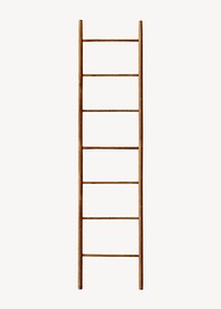 Wooden ladder, isolated tool image