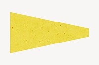 Triangle flag shape, yellow geometric graphic