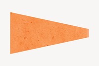 Triangle flag shape, orange geometric graphic