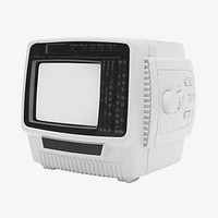 Retro TV, white digital device