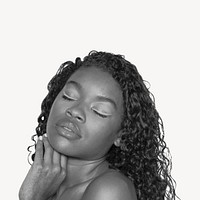 Beautiful African-American woman posing for beauty ads