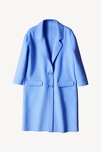 Women's blue coat, formal fashion