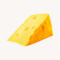 Swiss cheese, dairy food image psd