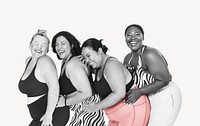 Happy plus-size women, body positivity photo