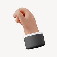 3D businessman's hand holding object illustration psd