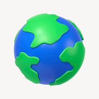 3D globe, environment, business graphic psd