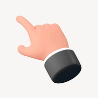 3D businessman's hand pointing finger illustration psd