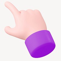 Finger pointing, 3D hand gesture illustration