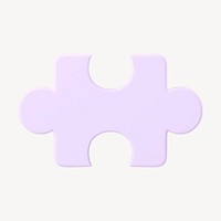 Jigsaw puzzle clipart, 3D graphic