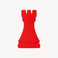 Chess piece, 3D rendering   collage element psd