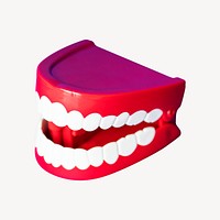 Human teeth clipart, 3d   collage element psd