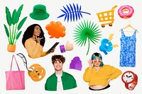 People & 3d lifestyle clipart set