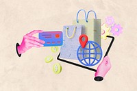 Online shopping, credit card finance remix
