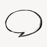 Speech bubble, cute shape doodle psd