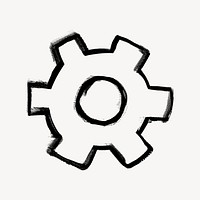 Cogwheel, gear business doodle psd