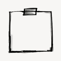 Note paper doodle, reminder icon psd