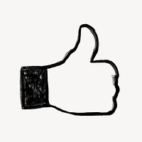 Thumbs up, good job gesture doodle psd