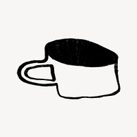 Coffee mug, object doodle psd