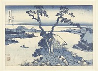 Hokusai's (1760-1849 ) A View of Mount Fuji Across Lake Suwa. Original public domain image from the Rijksmuseum.