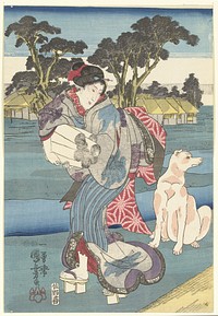 De Toi Tama rivier in de provincie Settsu, Utagawa Kuniyoshi (ca. 1847 –1848) print in high resolution by Utagawa Kuniyoshi. Original from the Rijksmuseum. 