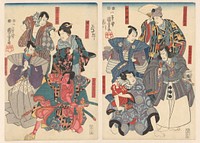 Ichikawa Danj&ucirc;r&ocirc; VIII in eight different roles, Utagawa Kuniyoshi (1849) print in high resolution by Utagawa Kuniyoshi. Original from the Rijksmuseum. 