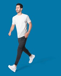 T-shirt mockup, sweatpants, men's sportswear psd