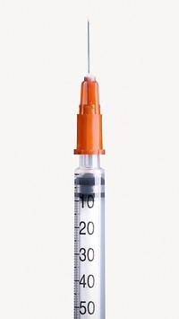 Vaccination needle, isolated medical image psd