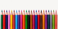 Colored pencils, isolated stationery image psd