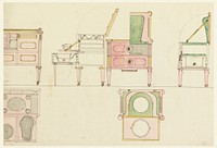 Designs for Mechanical Furniture: Two Washstands