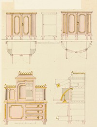 Designs for Mechanical Furniture: Cabinet and Desk