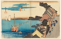 Hilltop View, in The Fifty-Three Stations of the Tokaido Road (Kanagawa, Dai-no-kei Tokaido Gojusan Tsugi-no Uchi) by Utagawa Hiroshige