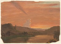 Cloud study at sunset by Frederic Edwin Church, American, 1826–1900