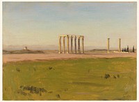Study of the ruins of the Temple of Olympian Zeus by Lockwood de Forest