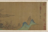 Autumn landscape with gibbons and deer, formerly attributed to Yi Yuanji