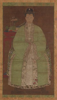 Portrait of a woman in green, formerly attributed to Yan Liben